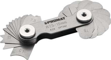 Promat/Tecwerk Radiusmal | 7,5-15 mm | aantal bladen 16 st. - 4000851416