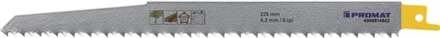 Promat/Tecwerk Reciprozaagblad | lengte 225 mm breedte 19 mm | tandverdeling TPI 6 4,2 mm | gefreesd, getordeerd | 5 stuks / kaart - 4000814922
