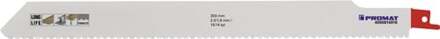 Promat/Tecwerk Reciprozaagblad | lengte 300 mm breedte 25 mm | tandverdeling TPI 10/14 2,5/1,8 mm | gefreesd, getordeerd | 5 stuks / kaart