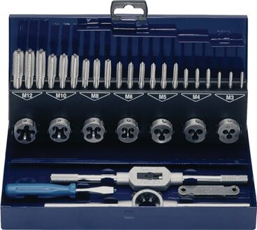 Promat/Tecwerk Schroefdraadtapset | M3-M12 | 32 delig HSS | metalen cassette - 4000867530