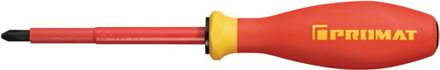 Promat/Tecwerk Schroevendraaier | maat PH 2 | klinglengte 100 mm VDE geïsoleerd | m. maatindicatiesysteem - 4000828036