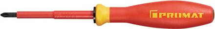 Promat/Tecwerk Schroevendraaier | maat PZD 1 | klinglengte 80 mm VDE geïsoleerd | m. maatindicatiesysteem - 4000828041
