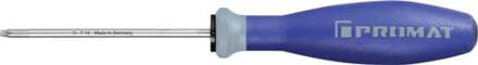 Promat/Tecwerk Schroevendraaier | maat T 10 klinglengte 80 mm | 3-componentengreep | ronde kling - 4000827095
