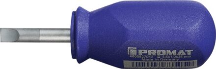 Promat/Tecwerk Schroevendraaier | snedebreedte 6 mm | klinglengte 25 mm 1-componentengreep | ronde kling - 4000827012