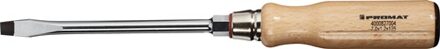 Promat/Tecwerk Schroevendraaier | snedebreedte 7 mm | klinglengte 125 mm houten greep | ronde kling met zeskantaanzet - 4000827004