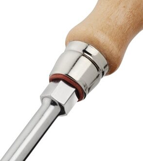 Promat/Tecwerk Schroevendraaierset | 5-delig sleuf | houten greep | ronde kling met 6-kant aanzet - 4000827115