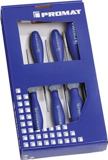 Promat/Tecwerk Schroevendraaierset | 6-delig TORX® | meercomponentengrepen | ronde kling - 4000827133