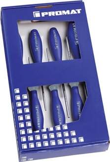 Promat/Tecwerk Schroevendraaierset | 7-delig TORX® | meercomponentengrepen | ronde kling - 4000827134