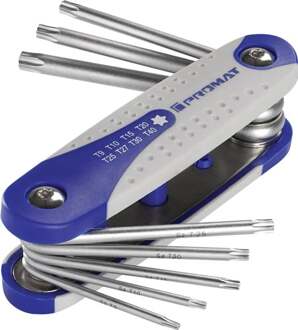 Promat/Tecwerk Schroevendraaierset | 8-delig uitklaphouder | T9-T40 | S2-staal - 4000825119