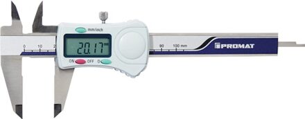 Promat/Tecwerk Schuifmaat | DIN 862 | 100 mm | digitaal | met vergrendelingschroef hoekig - 4000851056