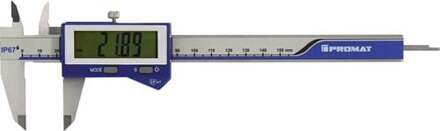 Promat/Tecwerk Schuifmaat | DIN 862 IP67 | 150 mm | digitaal | met vergrendelingschroef hoekig - 4000851007