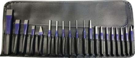 Promat/Tecwerk Set gereedschap | inhoud 20 delig | luchtgehard chroom-vanadiumstaal | in roltas - 4000812366