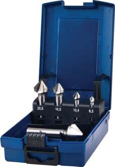 Promat/Tecwerk Set verzinkboren | DIN 335 C 90 graden | 6,3-25 mm | HSS | 5-delig kunststof cassette - 4000865210