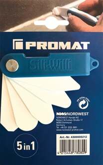 Promat/Tecwerk Siliconen-plamuurmes | 5 in 1 | passend voor alle siliconevoegen | kunststof 1 stuks op kaart | lengte 85 mm breedte 15 mm - 4300000212