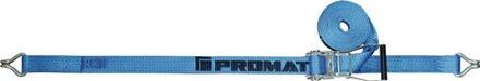 Promat/Tecwerk Sjorband | DIN EN 12195-2 | lengte 6 m breedte 50 mm | met ratel + punthaak | LC omdr. 5000 daN - 4000365098