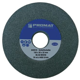 Promat/Tecwerk Slijpmachineschijf | d.175xB25x32mm fijn 60 | vorm A | normale korund - 4000842022