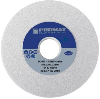 Promat/Tecwerk Slijpmachineschijf | d.200xB25x32mm fijn 80 | vorm A | aluminiumoxide - 4000842048