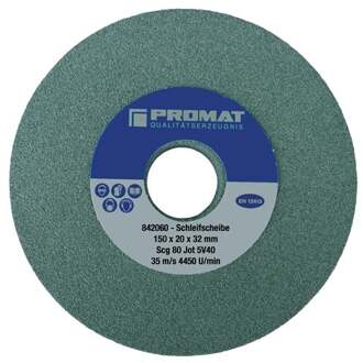 Promat/Tecwerk Slijpmachineschijf | d.200xB25x32mm fijn 80 | vorm A | siliciumcarbide - 4000842068