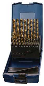 Promat/Tecwerk Spiraalborenset | DIN 338 type N | nominale-d. 1-10x0,5 mm | HSS TiN | 19 delig kunststof cassette - 4000861972