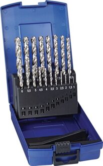 Promat/Tecwerk Spiraalborenset | DIN 338 type W | nominale-d. 1-10x0,5 mm | HSS | 19 delig kunststof cassette - 4000863918