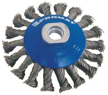 Promat/Tecwerk Staaldraadborstel | d. 115 mm draaddikte 0,5 mm | staal 15 mm | 12500 min-¹ - 4000841149