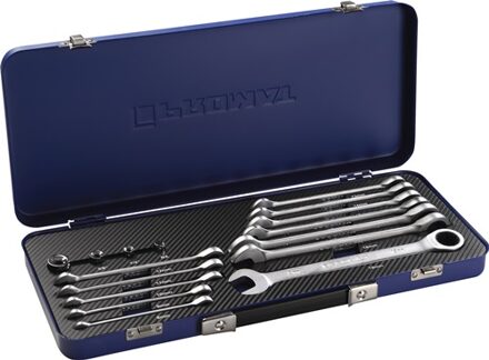 Promat/Tecwerk Steekringratelsleutelset | 16-delig sleutelwijdtes 8-19 mm | recht - 4000821529