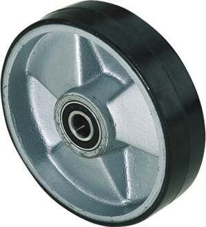 Promat/Tecwerk Stuurwiel | polyurethaan naaf-L. 50 mm wiel-B. 50 mm | wiel-d. 194mm alu.-gietijzeren velgen | v.palletwagen Promat/Tecwerk t. bouwjaar