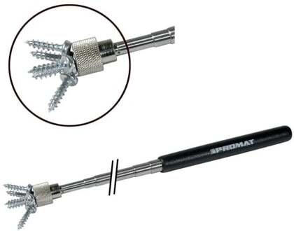 Promat/Tecwerk Telescoopmagneetgrijper | totale lengte 635 mm magneetkop-d. 12 mm | | draagvermogen ca. 3,5 kg - 4000829780