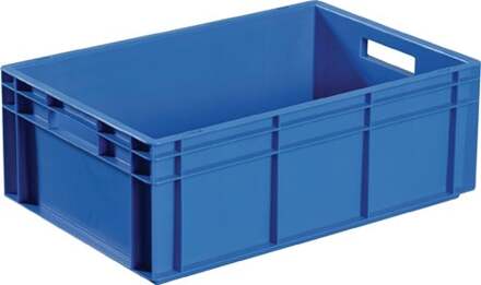 Promat/Tecwerk Transportstapelbak | L600xB400xH420mm | blauw PP handgreepopening | zijwanden gesloten - 9000447834