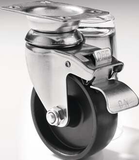 Promat/Tecwerk Wielenset | 4-delig | 4 wielen, 2x fix + 2x zwenkbare wielen | passend voor 4000 871 040, 4000 871 050 - 4000871074 4000871074