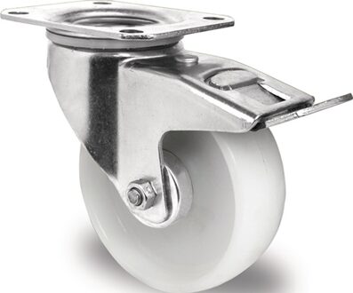 Promat/Tecwerk Zwenkwiel | Wiel-Ø 125 mm | draagvermogen 250 kg | met totale rem van polyamide | 105x80mm - 3000276067
