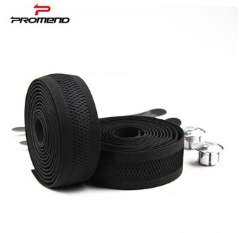 Promend Mtb Racefiets Stuur Tape Lint Balck Mesh Antislip Zachte Eva Spons Waterdichte Lederen Fiets Accessaries