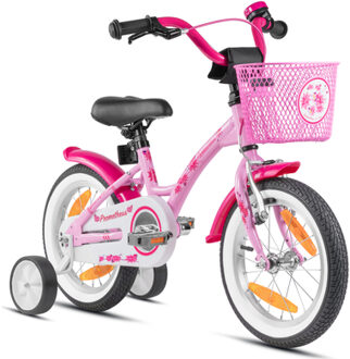 PROMETHEUS BICYCLES® Kinderfiets HAWK 14 inch, roze-wit Roze/lichtroze