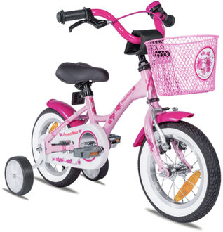 PROMETHEUS BICYCLES® Kinderfiets Pink Hawk 12 inch roze-wit Roze/lichtroze