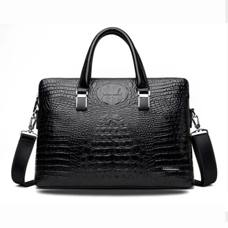 Promotions New Come Men's PU Leather Crocodile pattern Business Handbag Briefcase Messenger Shoulder Bag Handbags Wholesale
