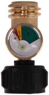 Propaan Adapter Tank Gauge Gas Grill Bbq Druk Meter Indicator Brandstof Messing Ingebouwde Detectie Systeem Voor Lekken Manometers