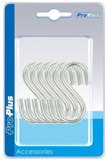 ProPlus 24x S-haken/ophanghaken staal 6 mm 5,8 x 2,7 cm