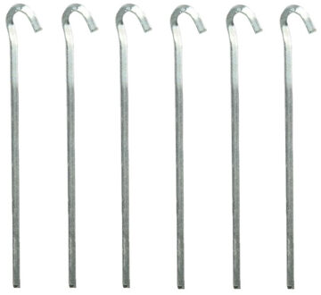 ProPlus 6x Stuks rotspennen/tentharingen metaal 22 cm - Tentharingen Zilverkleurig