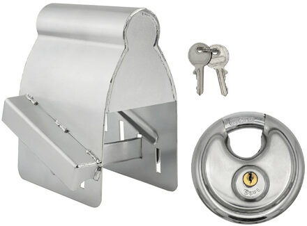 ProPlus Aanhanger dissel slot - met discusslot van 90 mm - verzinkt staal