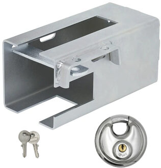 ProPlus Aanhanger dissel slot - met een B-Safe discusslot van 70 mm - verzinkt staal - zilver