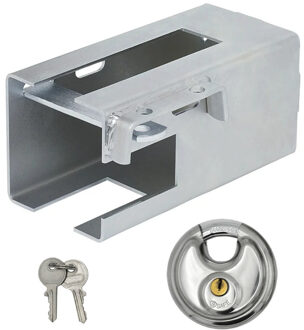 ProPlus Aanhanger dissel slot - met een B-Safe discusslot van 80 mm - verzinkt staal - zilver