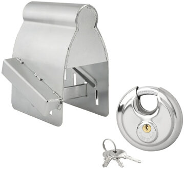 ProPlus Aanhanger dissel slot - met een discusslot van 90 mm - verzinkt staal - zilver