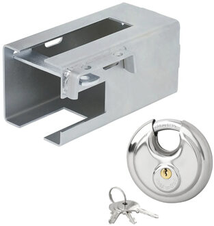 ProPlus Aanhanger dissel slot - met een discusslot van 90 mm - verzinkt staal - zilver