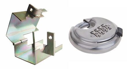 ProPlus Aanhangwagen/aanhanger dissel slot met 70mm discus cijferslot - verzinkt staal