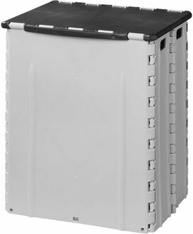 ProPlus Afvalbak met deksel - kunststof - grijs - opvouwbaar - 25 x 31 x 38 cm - 35 liter