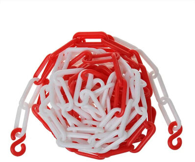 ProPlus Afzetketting met haken - rood/wit - 5 meter - kunststof - markeerketting - afzetting