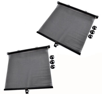 ProPlus Auto rolgordijnen - set van 2x st - 54 x 45 cm - voor zijramen - zonnescherm