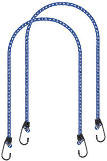ProPlus Bagagespin - 2x stuks - met haken - 150 cm - snelbinders - elastisch - voor fiets/motor/aanh