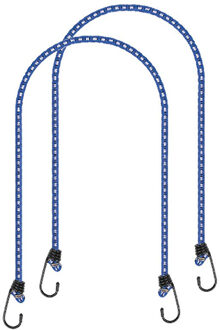 ProPlus Bagagespin set - 2x stuks - met haken - 80 cm - elastisch