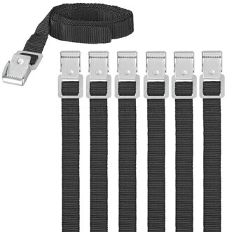 ProPlus caravan/camper fietsen spanbanden/sjorbanden/bindriemen - 6x stuks - 100 cm